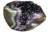 Amethyst Geode Section on Metal Stand - Uruguay #139803-4